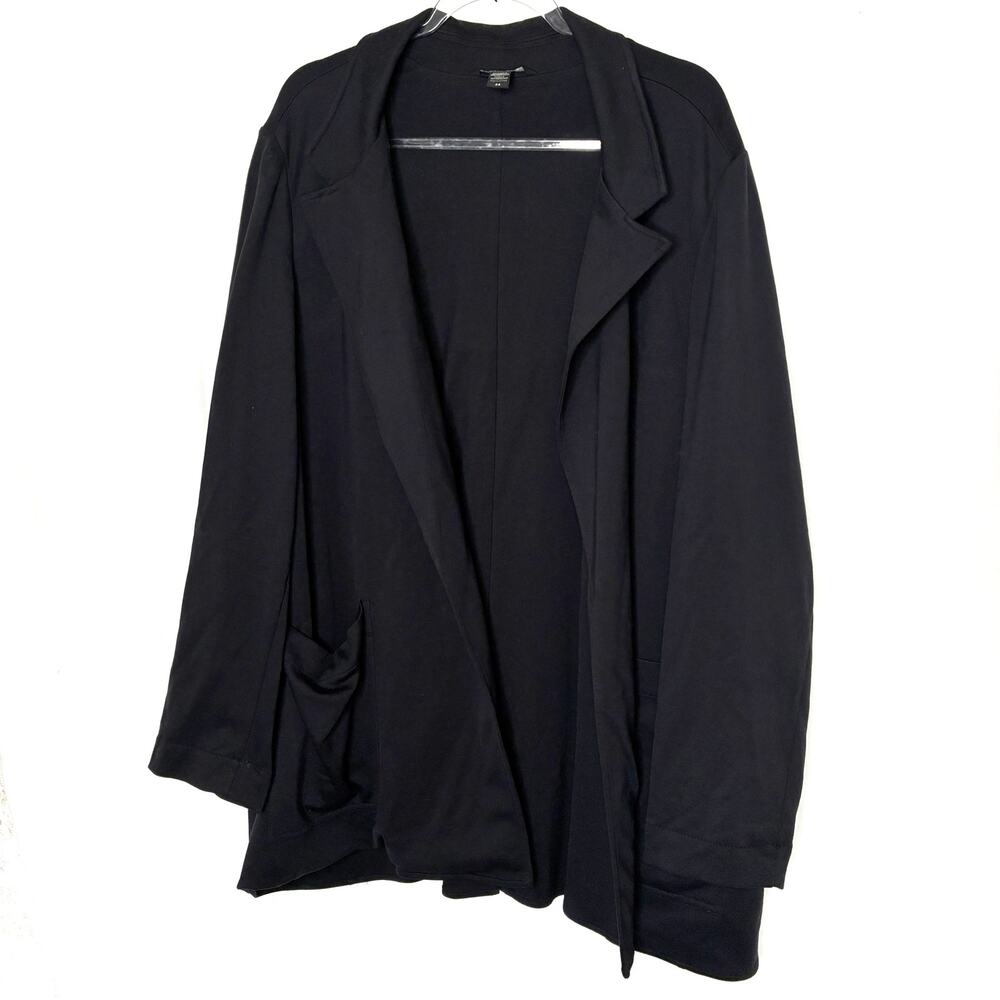 Athleta Black Open Front Eastbound Blazer Lyocell Blend Womens Plus 24